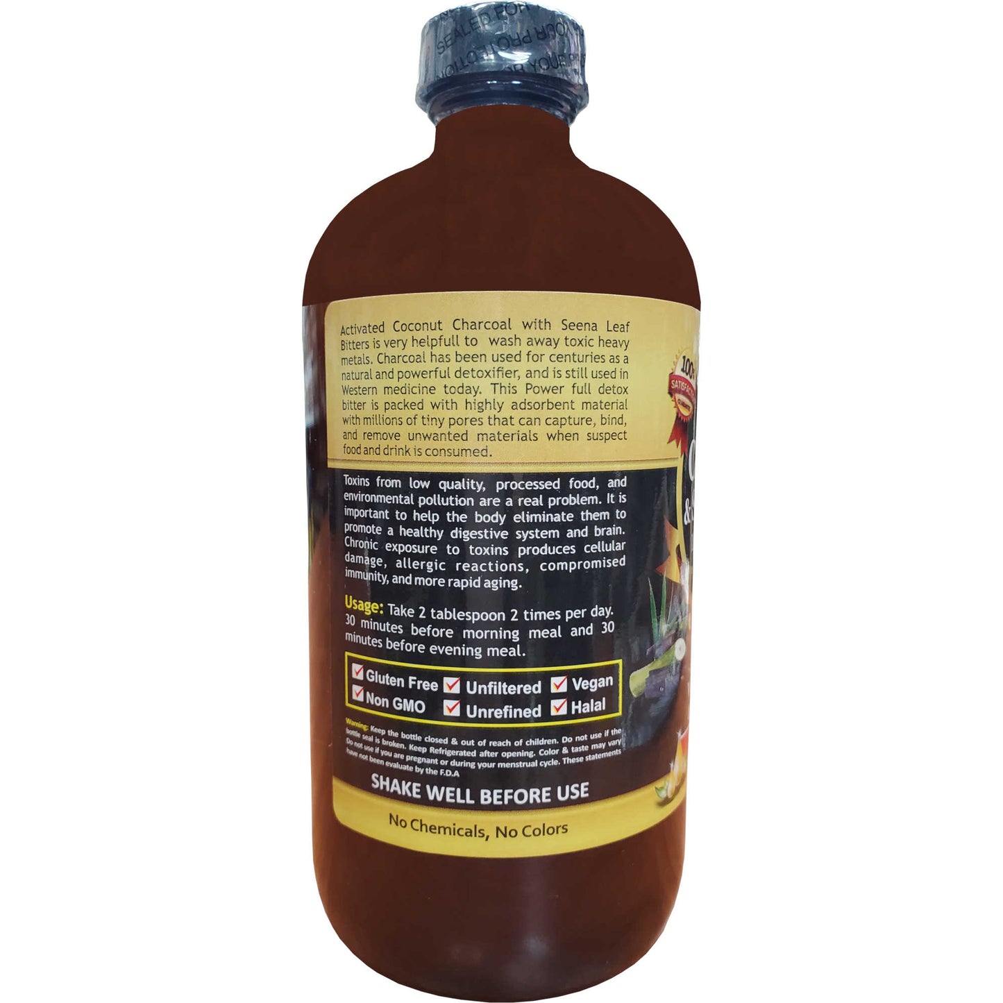 Charcoal & Senna Leaf Living Bitters 16 oz