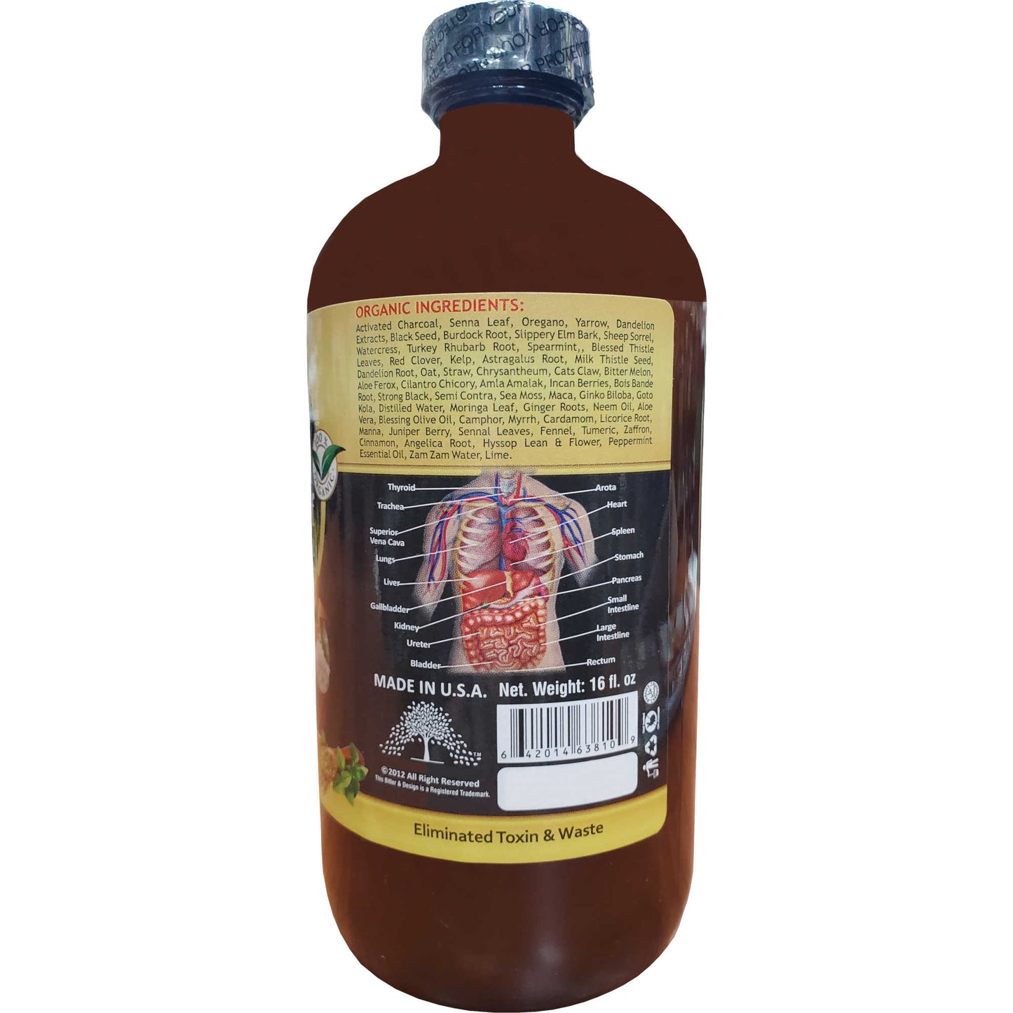 Charcoal & Senna Leaf Living Bitters 16 oz