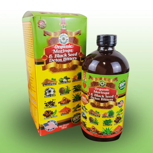 Organic Moringa & Black Seed Detox Bitters 16 oz